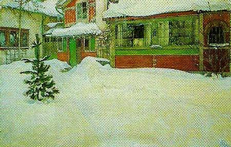 Carl Larsson stuga i sno oil painting picture